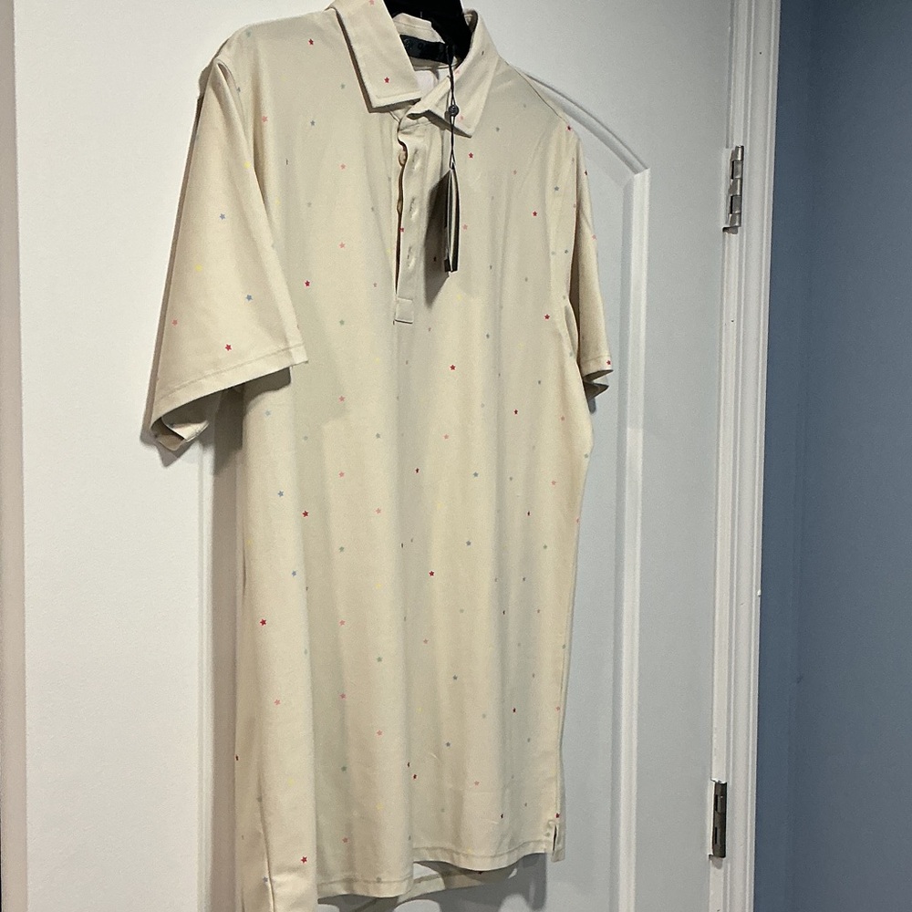 G/Fore Men's Cream Golf Polo Shirt - Picture 3 of 6